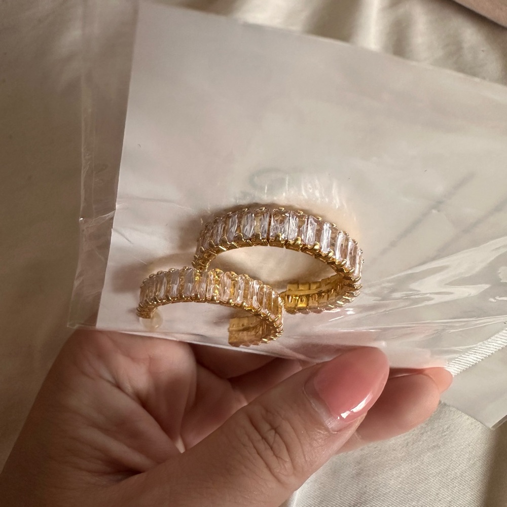 Gold Crystal Earrings